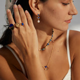 Lapis Lazuli Gold Open Ring-Gembea Jewelry