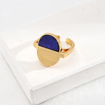 Lapis Lazuli Gold Open Ring-Gembea Jewelry