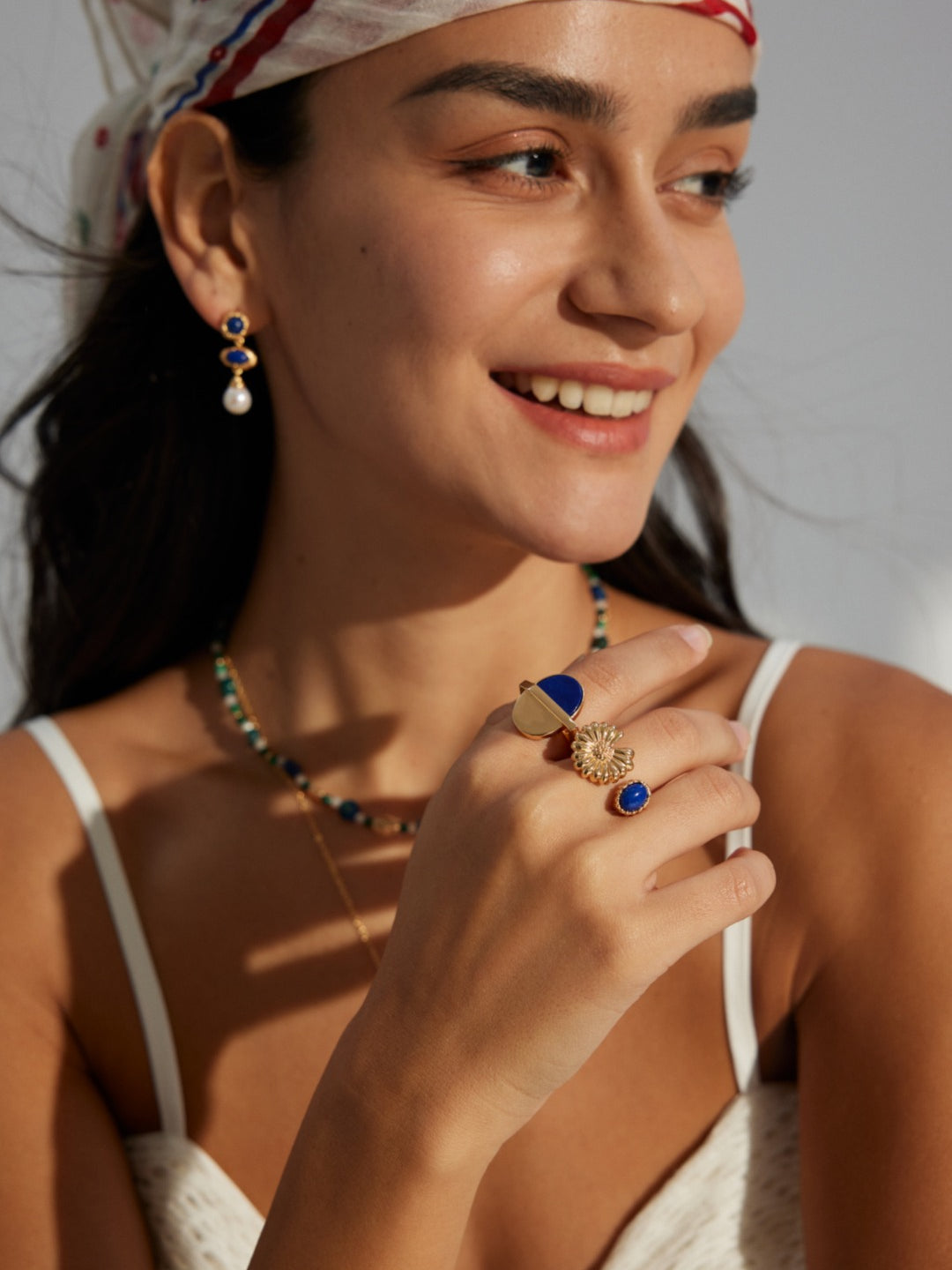 Lapis Lazuli Gold Open Ring-Gembea Jewelry