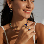 Lapis Lazuli Gold Open Ring-Gembea Jewelry