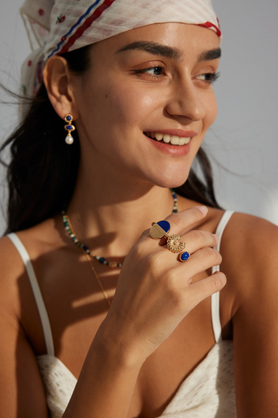 Lapis Lazuli Gold Open Ring-Gembea Jewelry