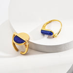 Lapis Lazuli Gold Open Ring-Gembea Jewelry