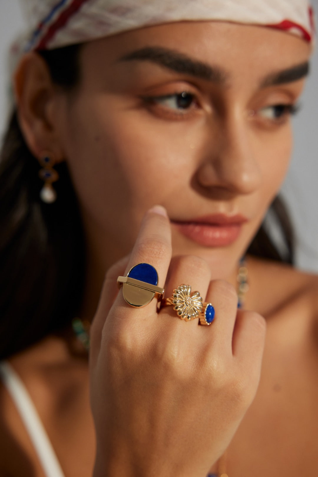 Lapis Lazuli Gold Open Ring-Gembea Jewelry