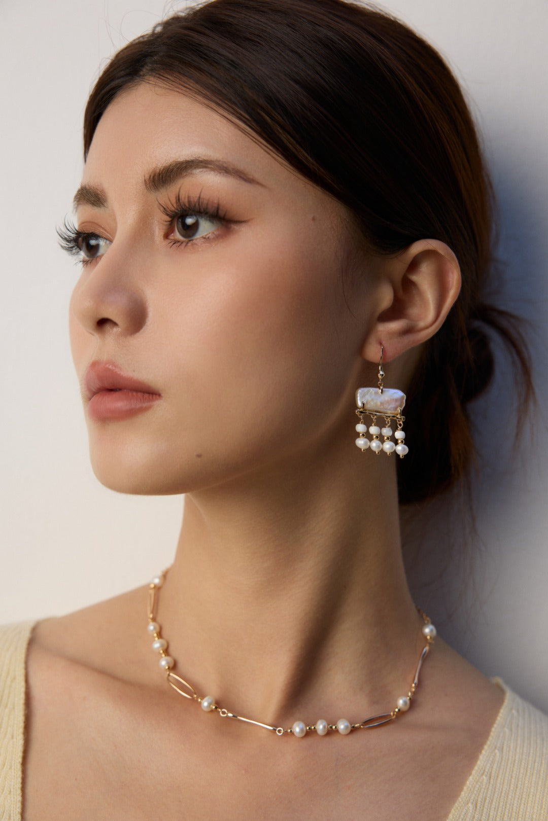 Tassel Baroque Pearl Drop Earrings-Gembea Jewelry