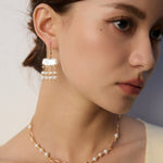 Tassel Baroque Pearl Drop Earrings-Gembea Jewelry