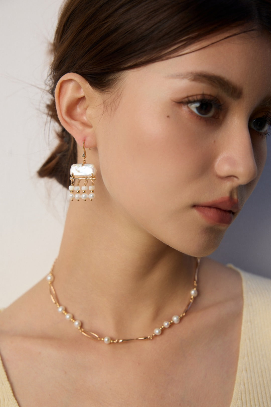 Tassel Baroque Pearl Drop Earrings-Gembea Jewelry