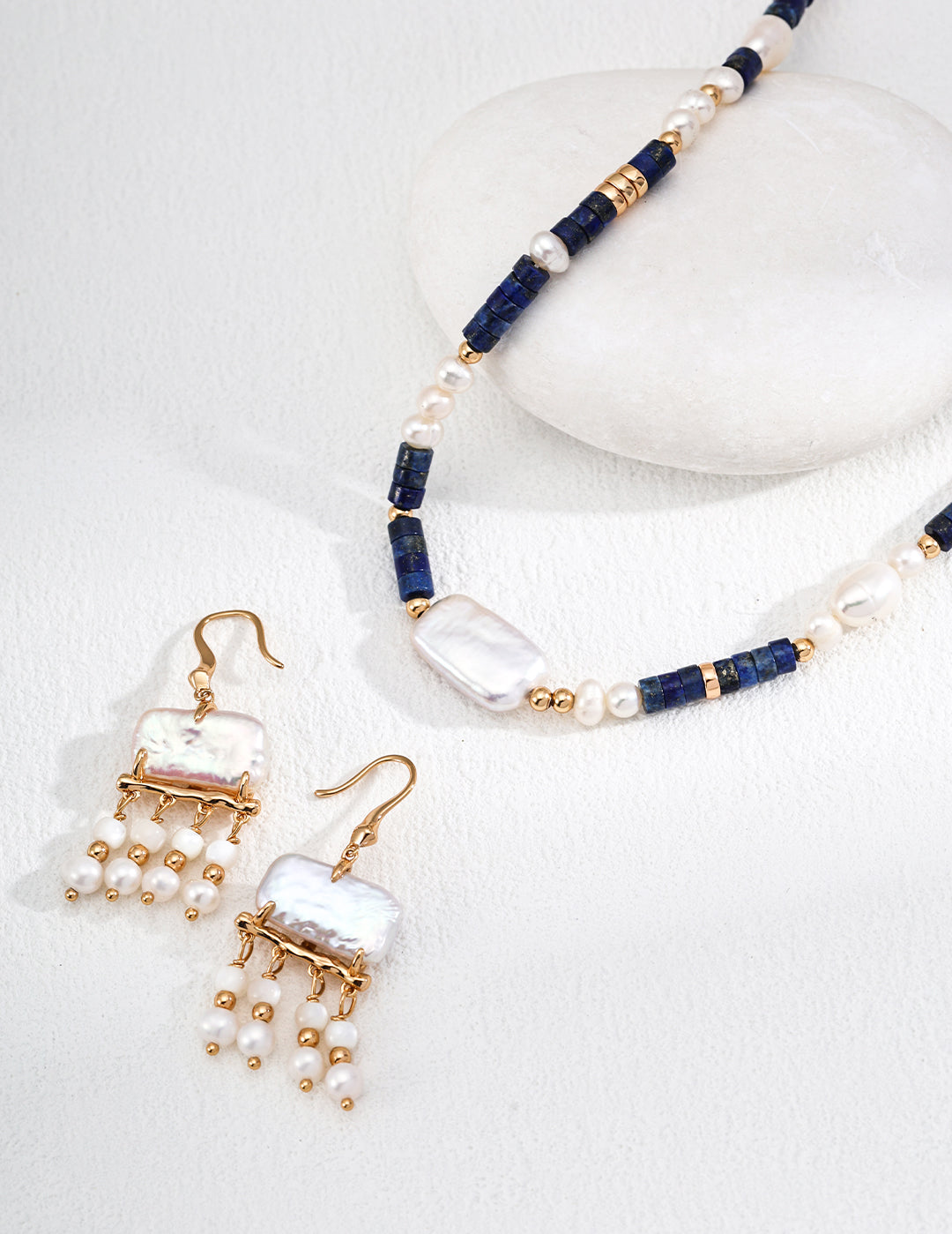 Tassel Baroque Pearl Drop Earrings-Gembea Jewelry