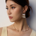 Tassel Baroque Pearl Drop Earrings-Gembea Jewelry
