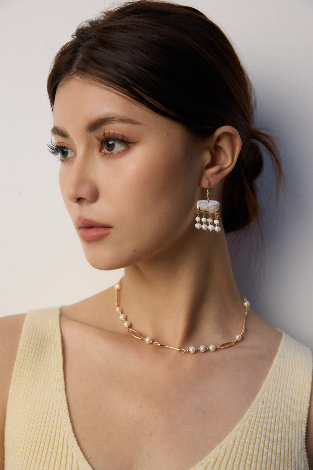 Tassel Baroque Pearl Drop Earrings-Gembea Jewelry