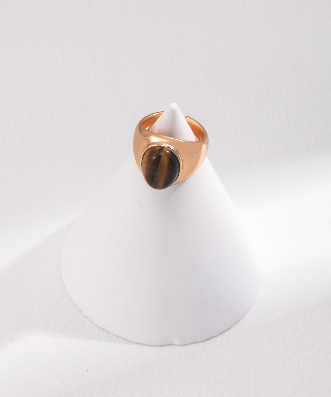 Wide Tiger's Eye Gold Ring-Gembea Jewelry