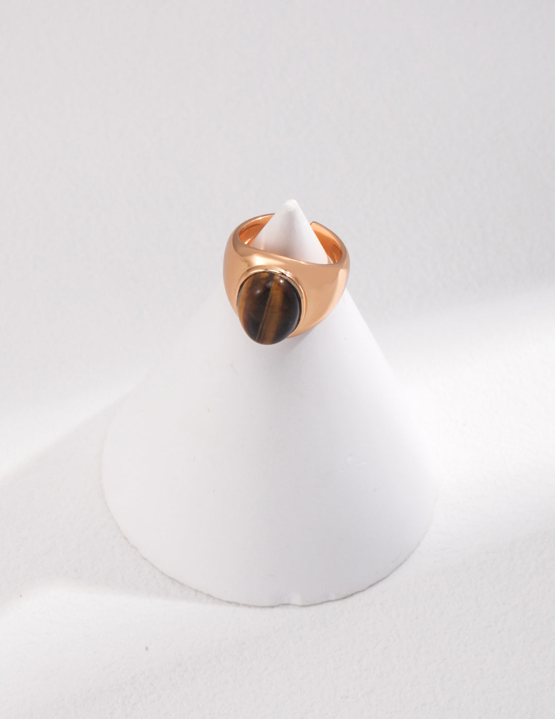 Wide Tiger's Eye Gold Ring-Gembea Jewelry