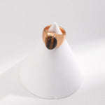 Wide Tiger's Eye Gold Ring-Gembea Jewelry