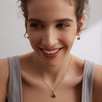 Tiger's Eye Stone Drop Earrings-Gembea Jewelry
