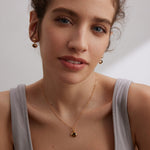 Tiger's Eye Stone Drop Earrings-Gembea Jewelry