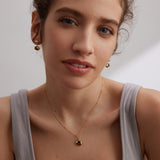 Tiger's Eye Stone Drop Earrings-Gembea Jewelry