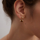Tiger's Eye Stone Drop Earrings-Gembea Jewelry