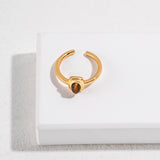 Tigereye Muse Series/Tiger's Eye Gemstone Open Ring