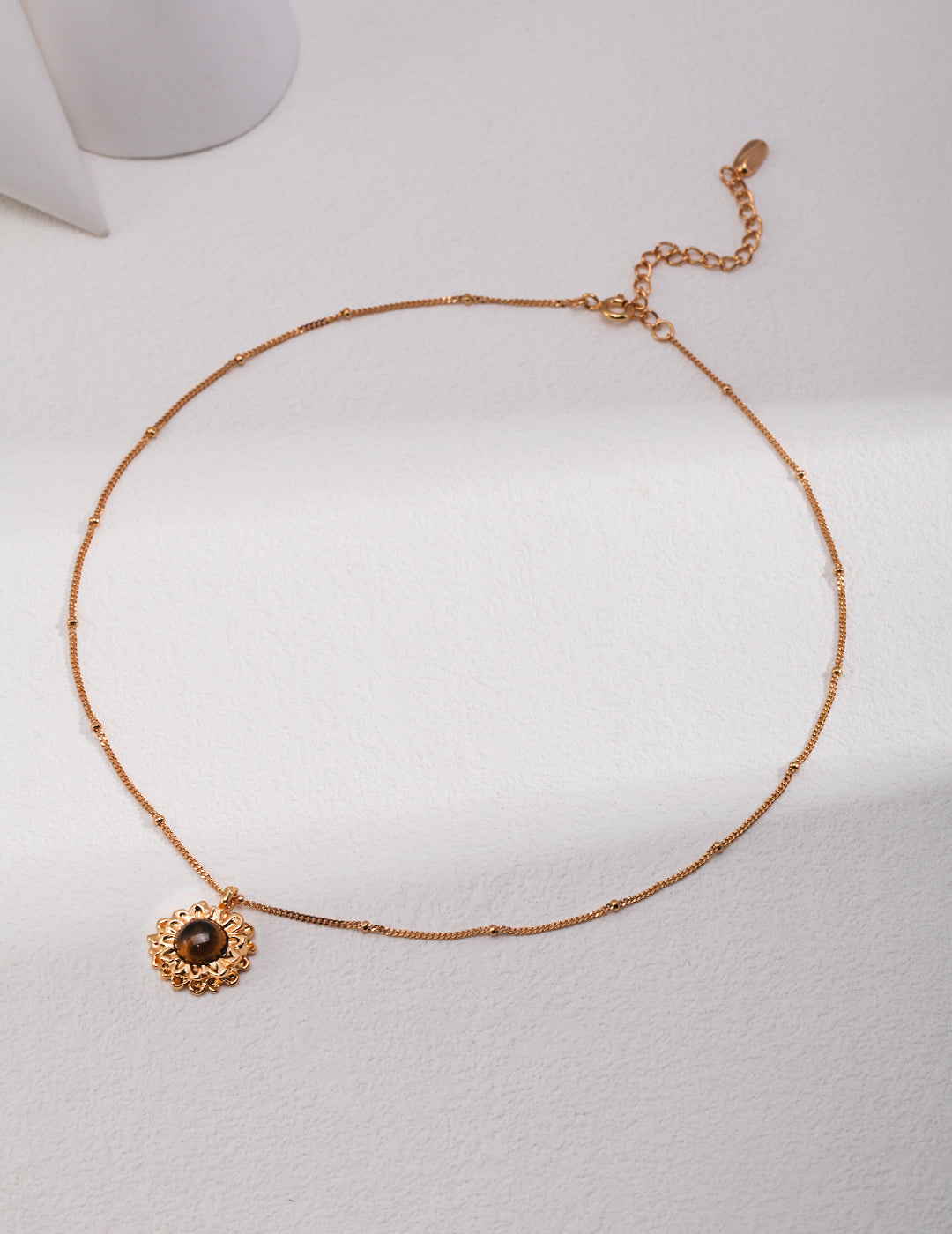 Sunflower Tiger's Eye Stone Necklace-Gembea Jewelry