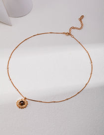 Sunflower Tiger's Eye Stone Necklace-Gembea Jewelry