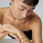 Tiger's Eye Stone Hoop Drop Earrings-Gembea Jewelry