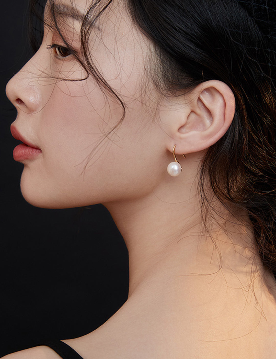 Freshwater Pearl Ear Hooks Earrings-Gembea Jewelry