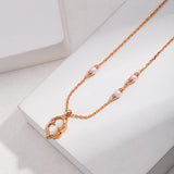 Natural Mother of Pearl Pendant Necklace-Gembea Jewelry
