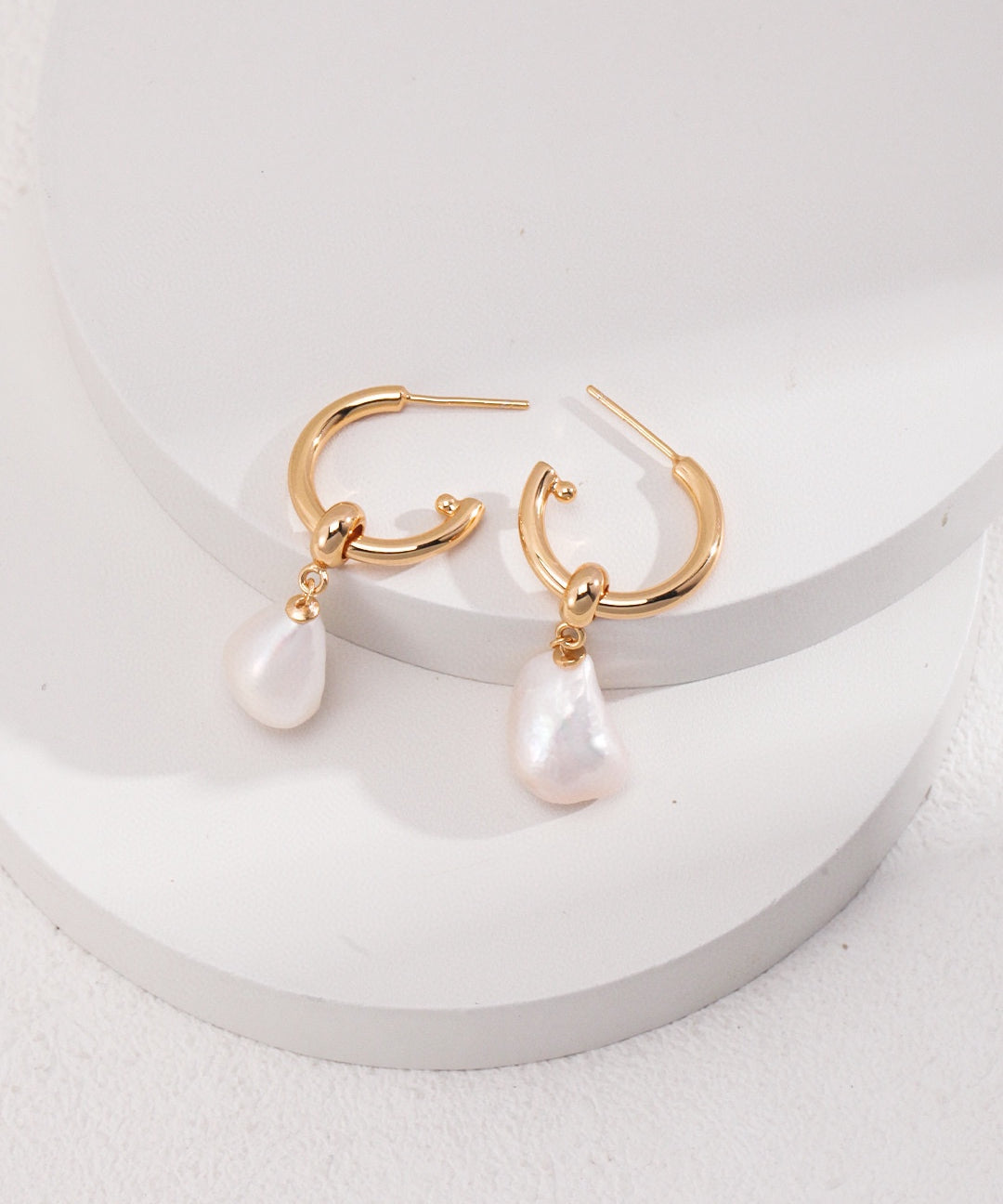 Baroque Pearl Drop Earrings-Gembea jewelry