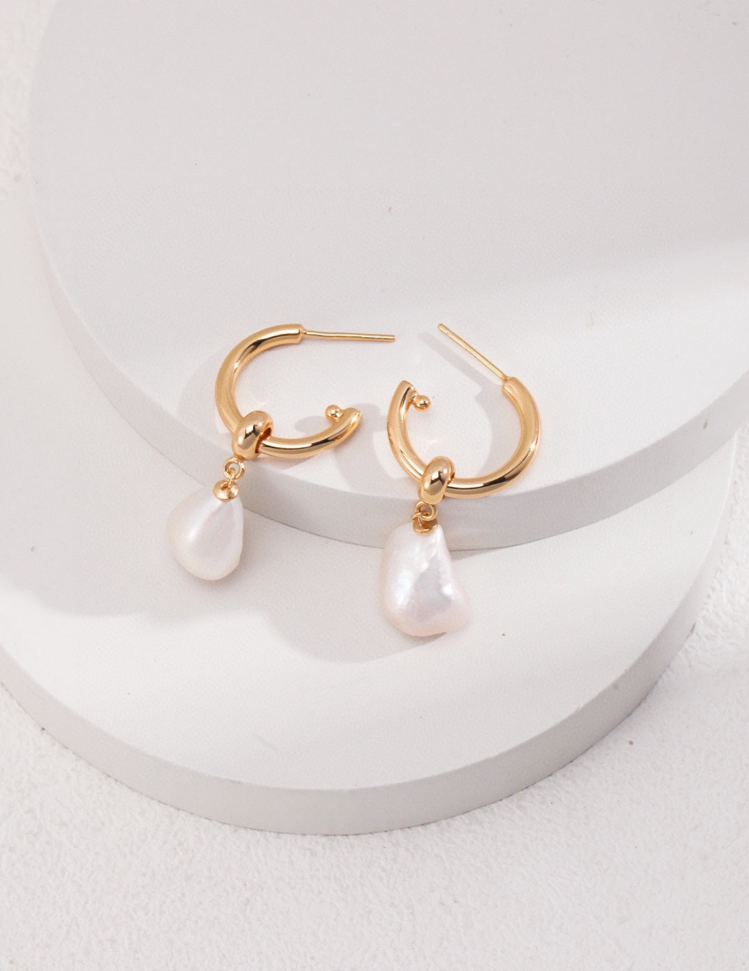 Baroque Pearl Drop Earrings-Gembea jewelry
