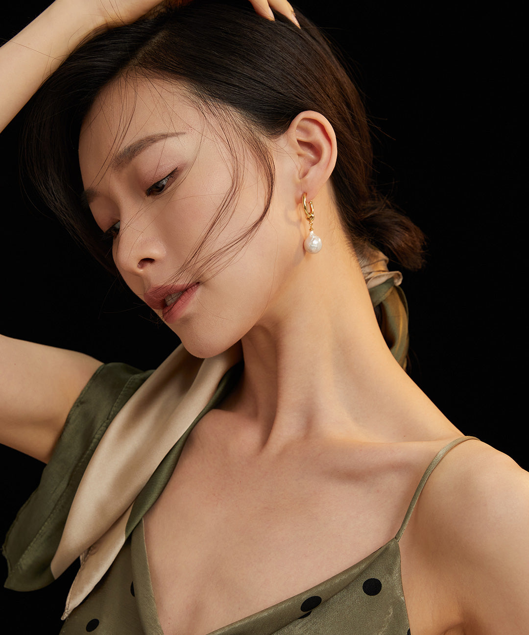 Baroque Pearl Drop Earrings-Gembea jewelry