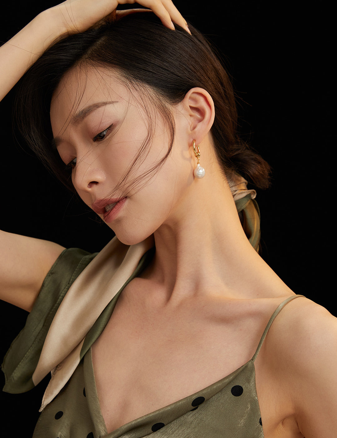 Baroque Pearl Drop Earrings-Gembea jewelry