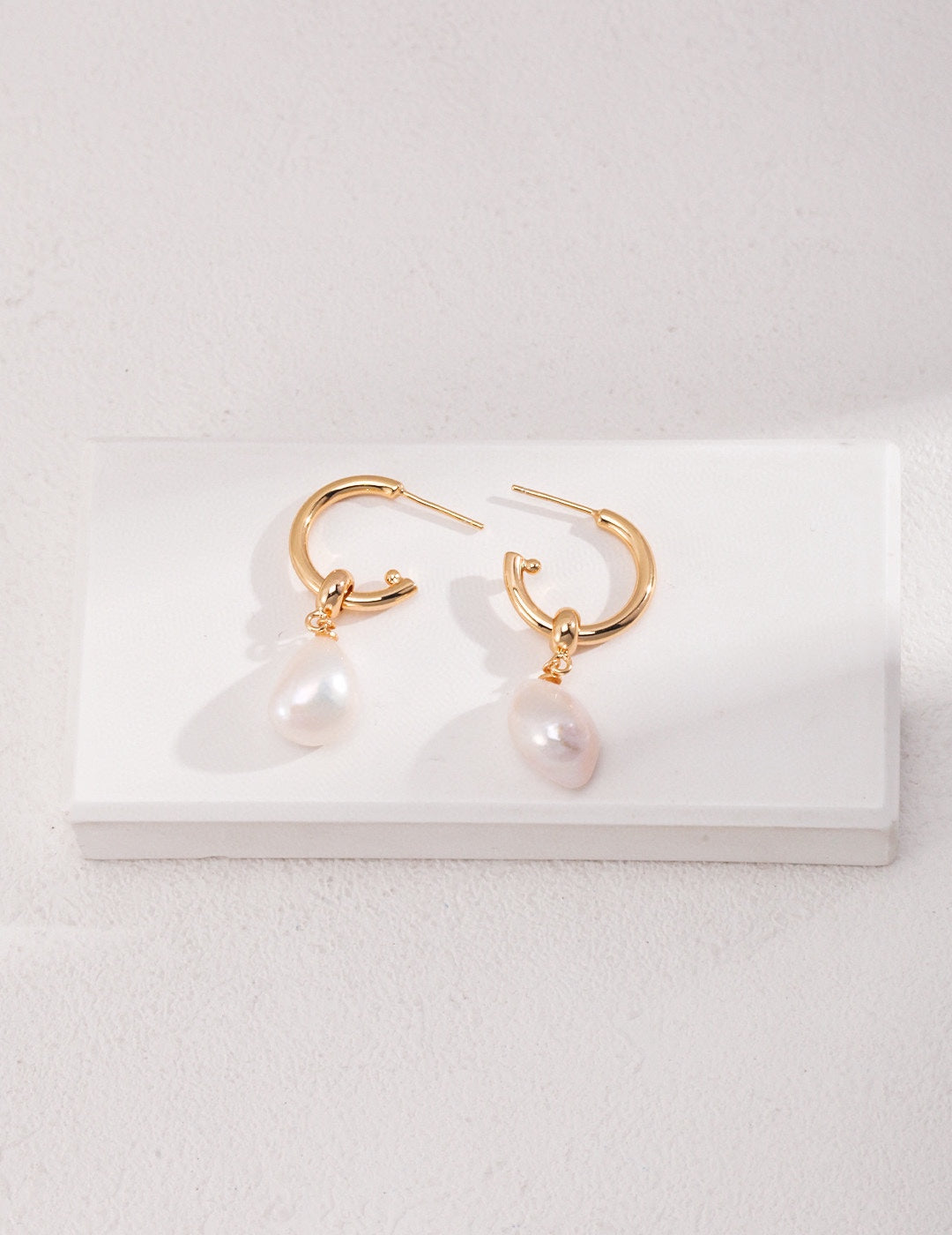 Baroque Pearl Drop Earrings-Gembea jewelry