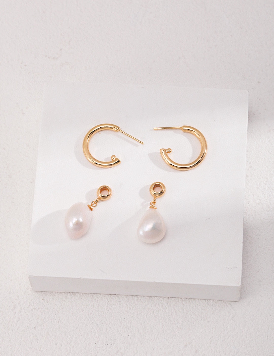 Baroque Pearl Drop Earrings-Gembea jewelry