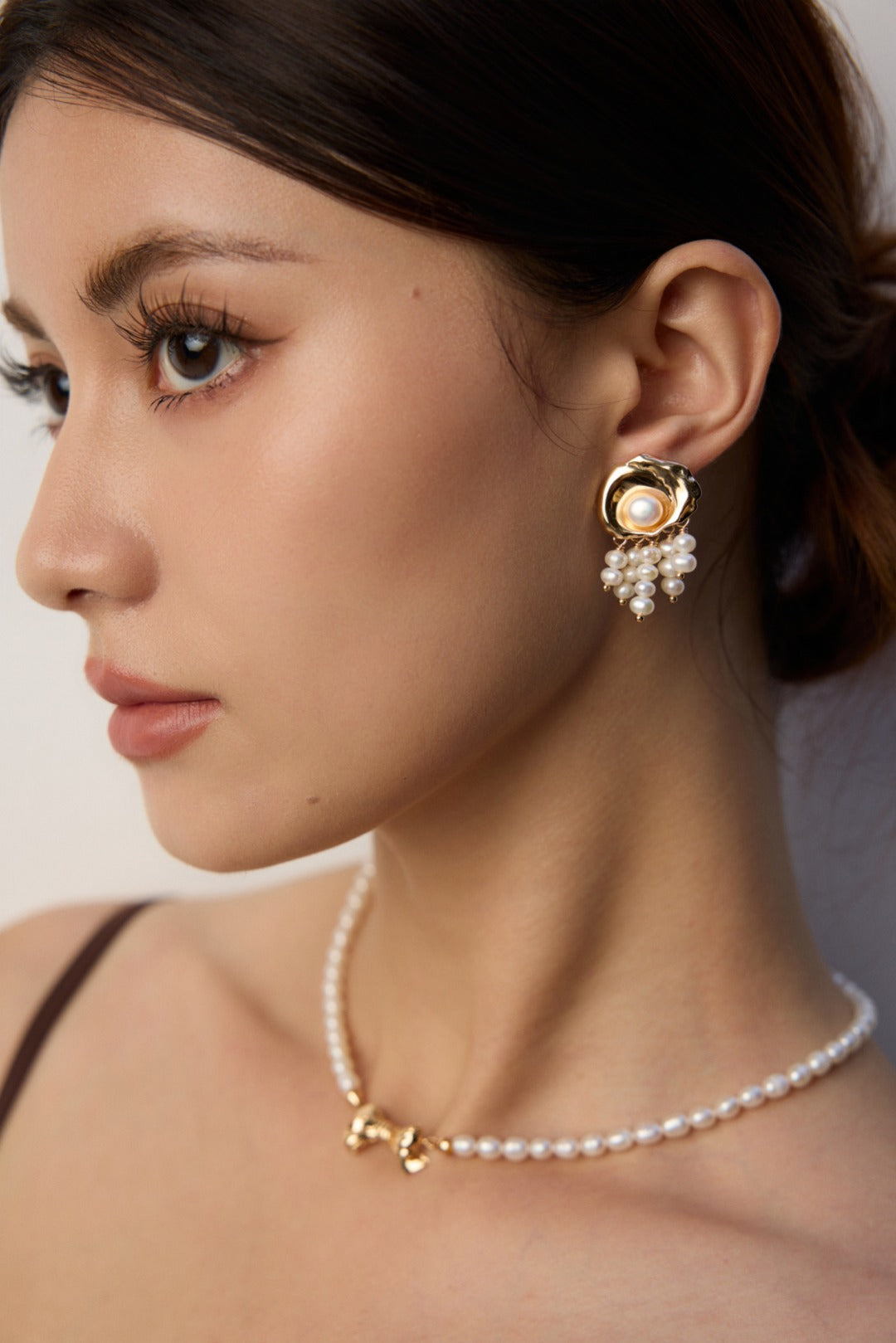 Shell Freshwater Pearl Tassel Earrings-Gembea Jewelry