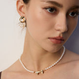 Shell Freshwater Pearl Tassel Earrings-Gembea Jewelry