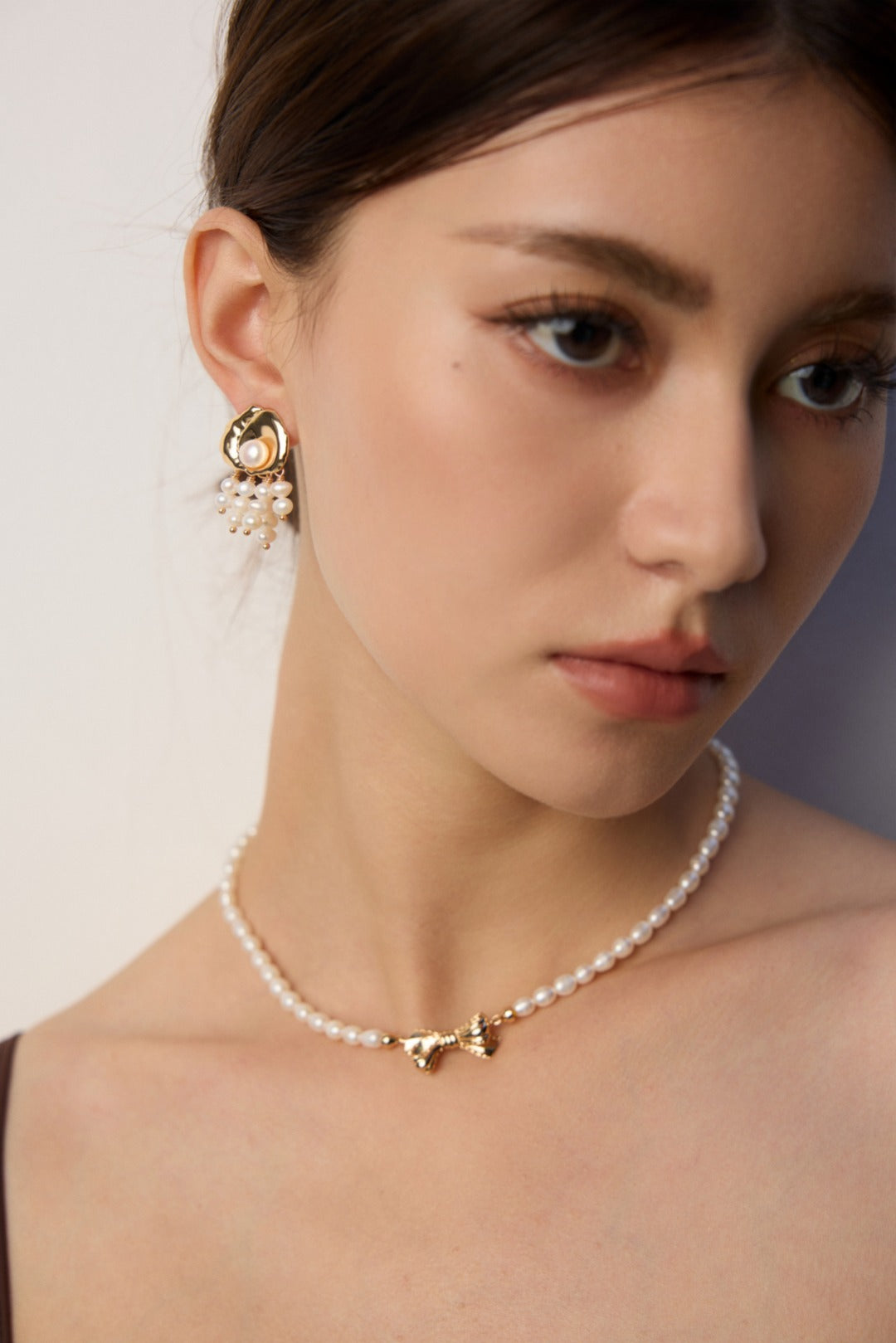 Shell Freshwater Pearl Tassel Earrings-Gembea Jewelry