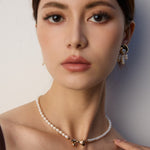 Shell Freshwater Pearl Tassel Earrings-Gembea Jewelry
