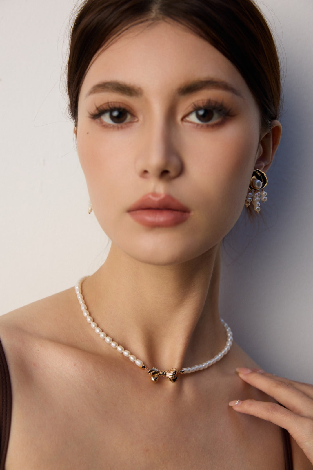 Shell Freshwater Pearl Tassel Earrings-Gembea Jewelry