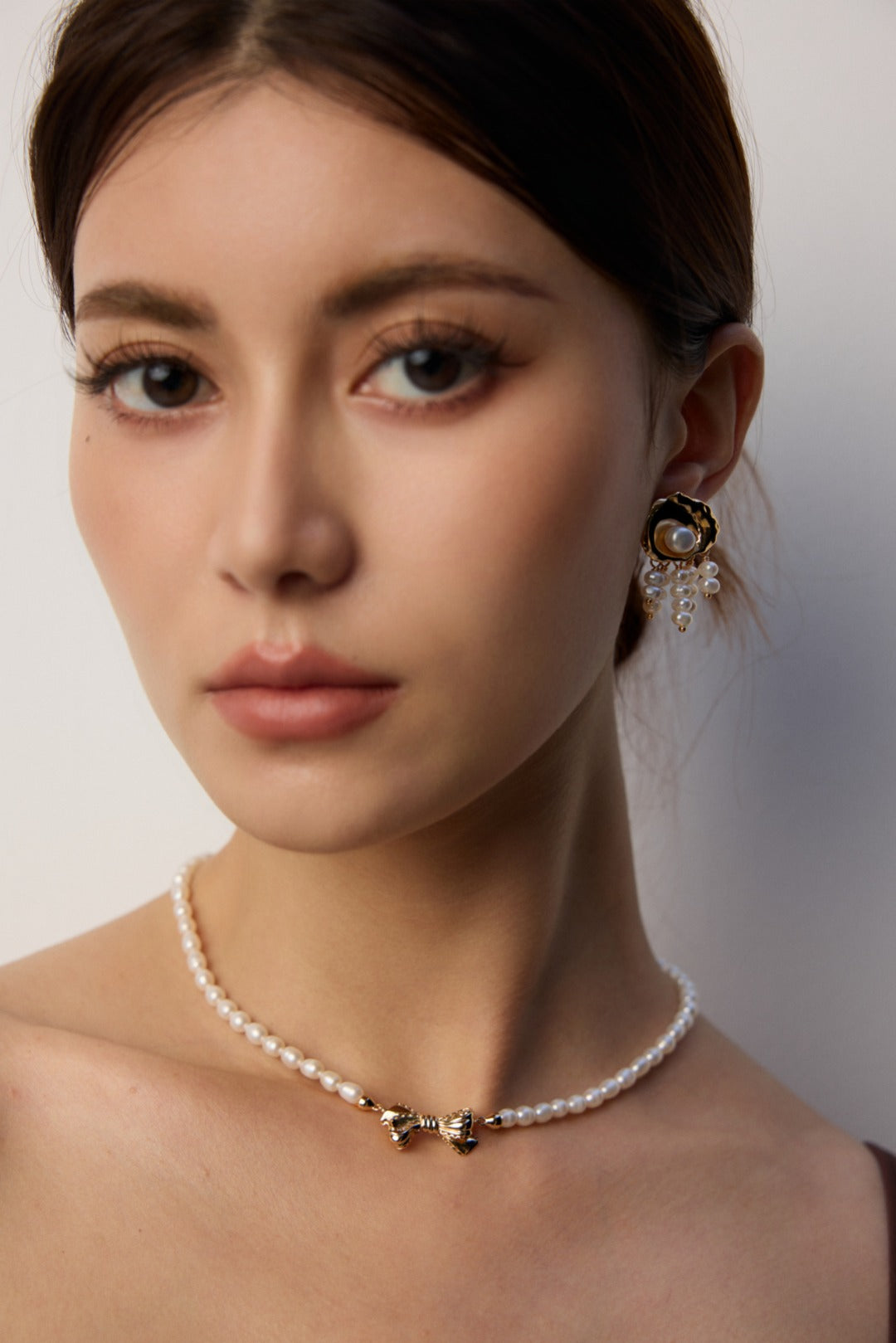 Bow Freshwater Pearl Beaded Necklace-Gembea Jewelry