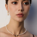 Bow Freshwater Pearl Beaded Necklace-Gembea Jewelry