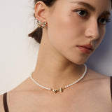 Bow Freshwater Pearl Beaded Necklace-Gembea Jewelry