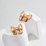 Vintage Bow Stud Earrings-Gembea Jewelry