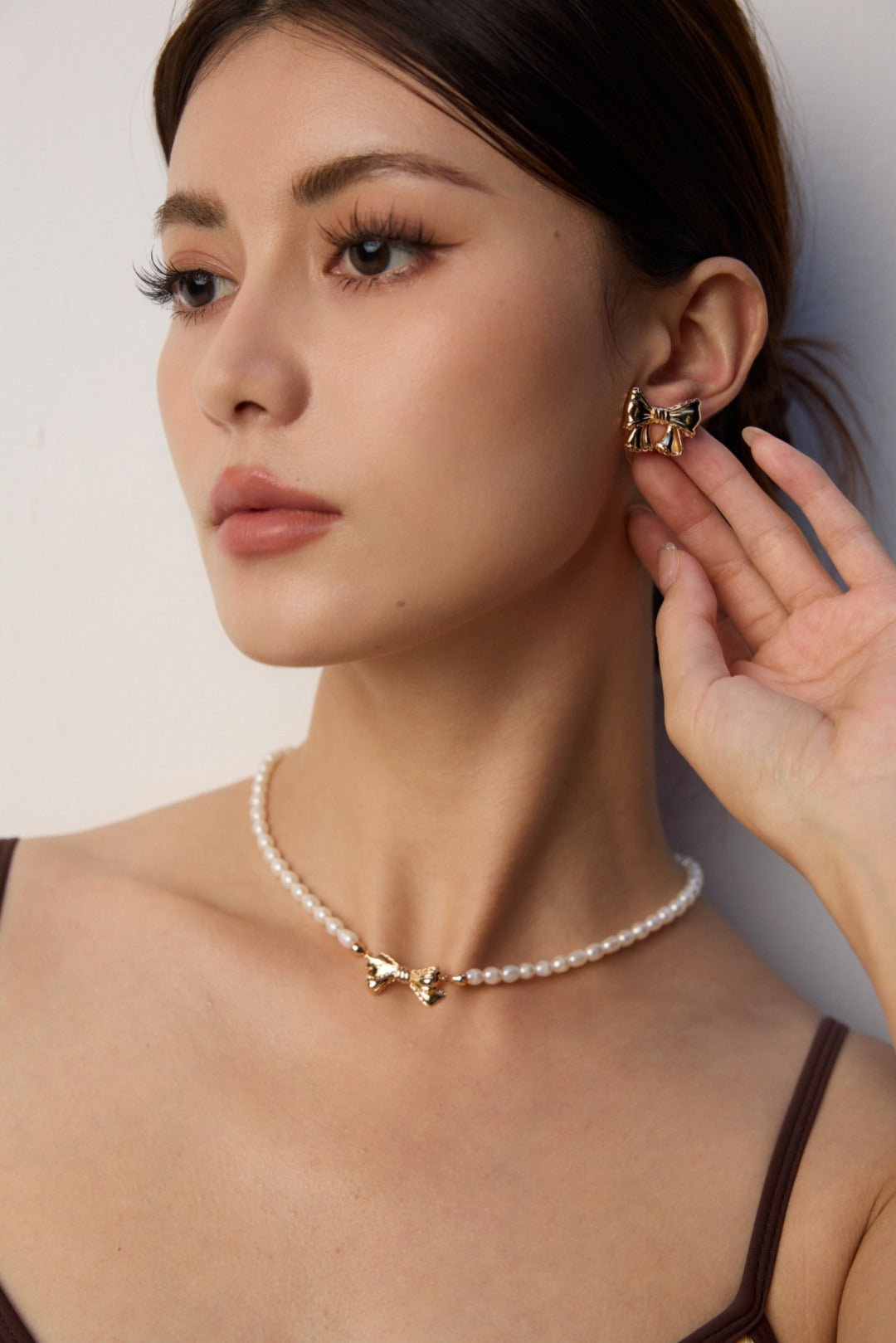 Vintage Bow Stud Earrings-Gembea Jewelry