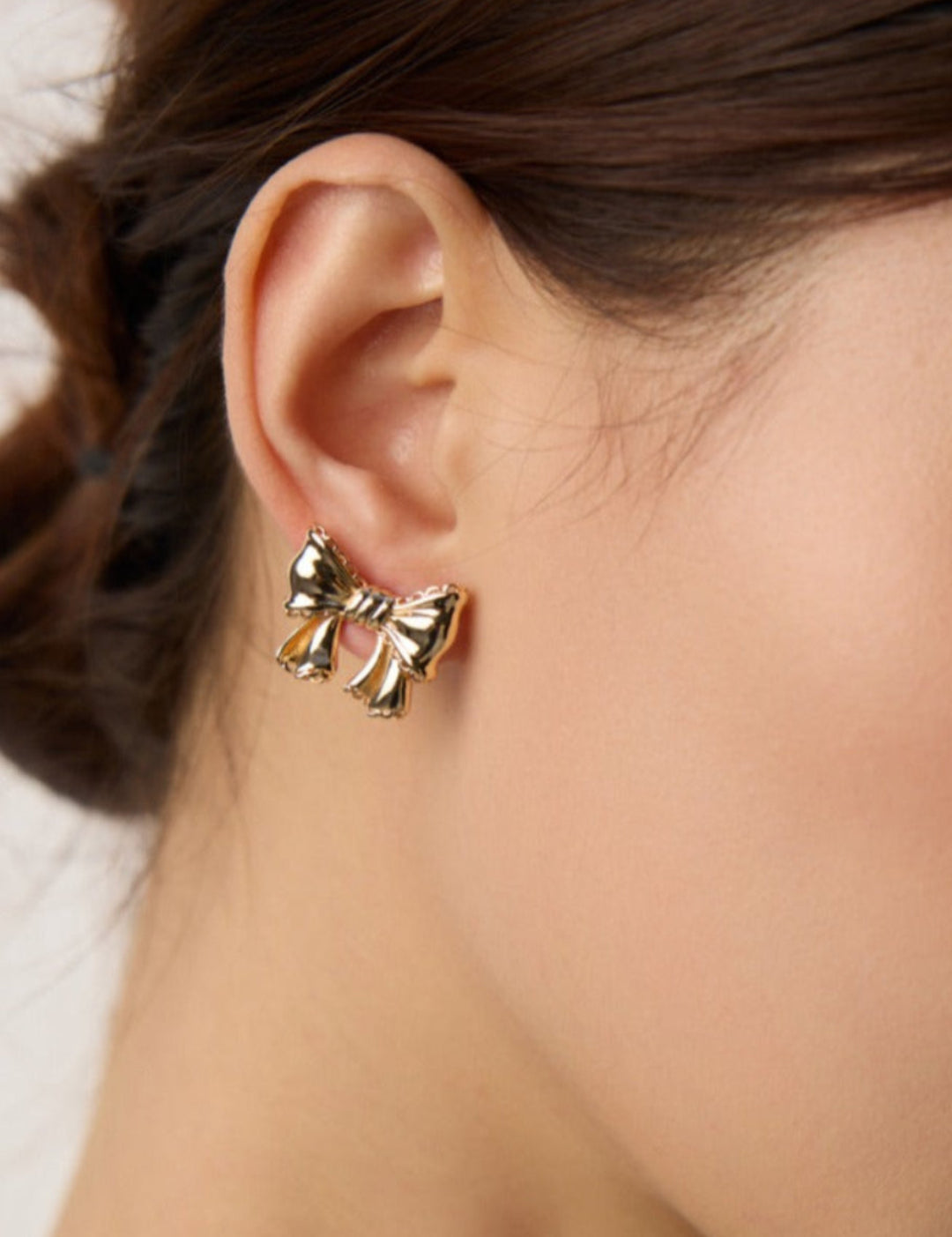 Vintage Bow Stud Earrings-Gembea Jewelry