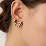 Vintage Bow Stud Earrings-Gembea Jewelry