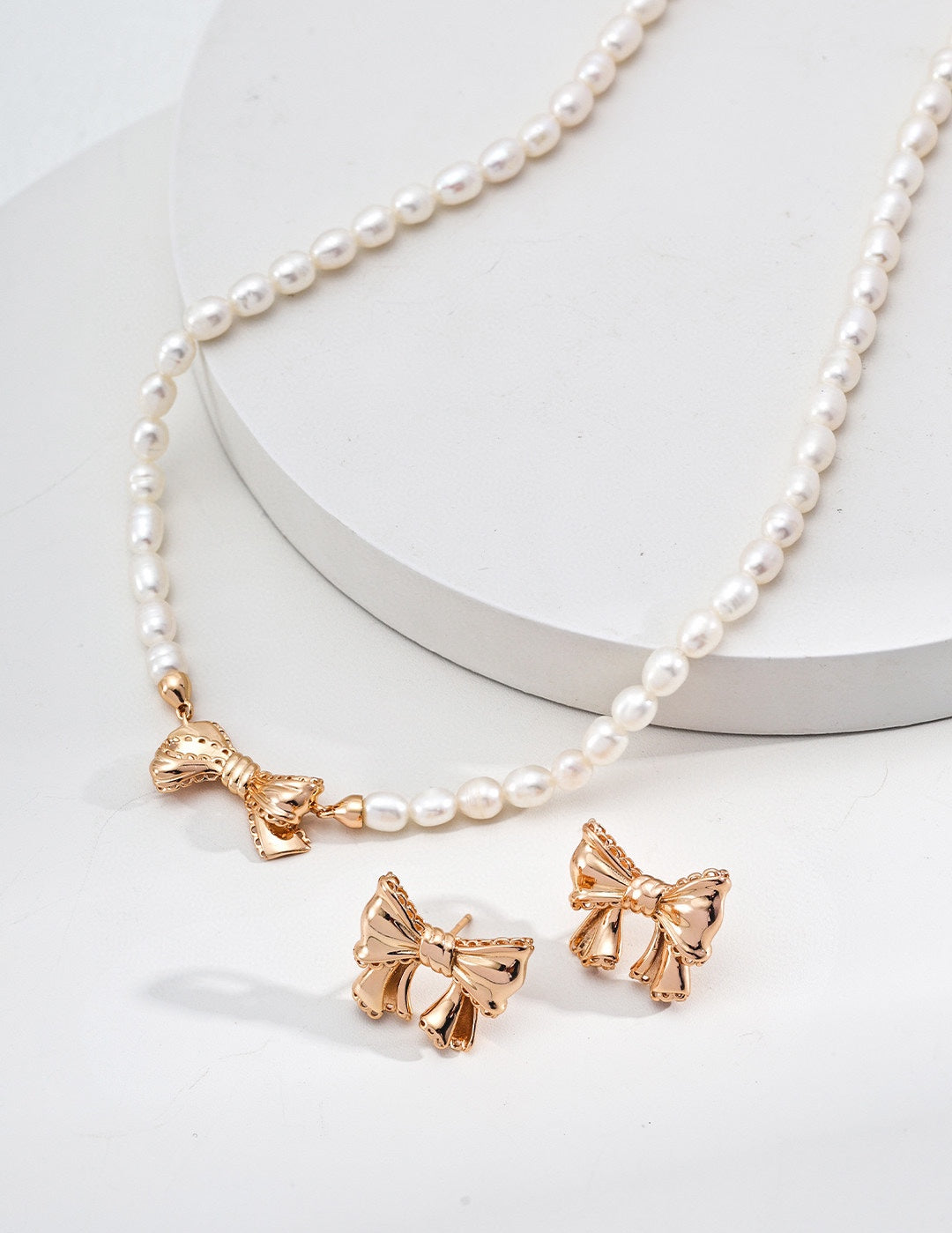 Vintage Bow Stud Earrings-Gembea Jewelry