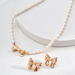 Vintage Bow Stud Earrings-Gembea Jewelry