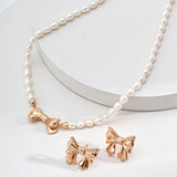 Vintage Bow Stud Earrings-Gembea Jewelry