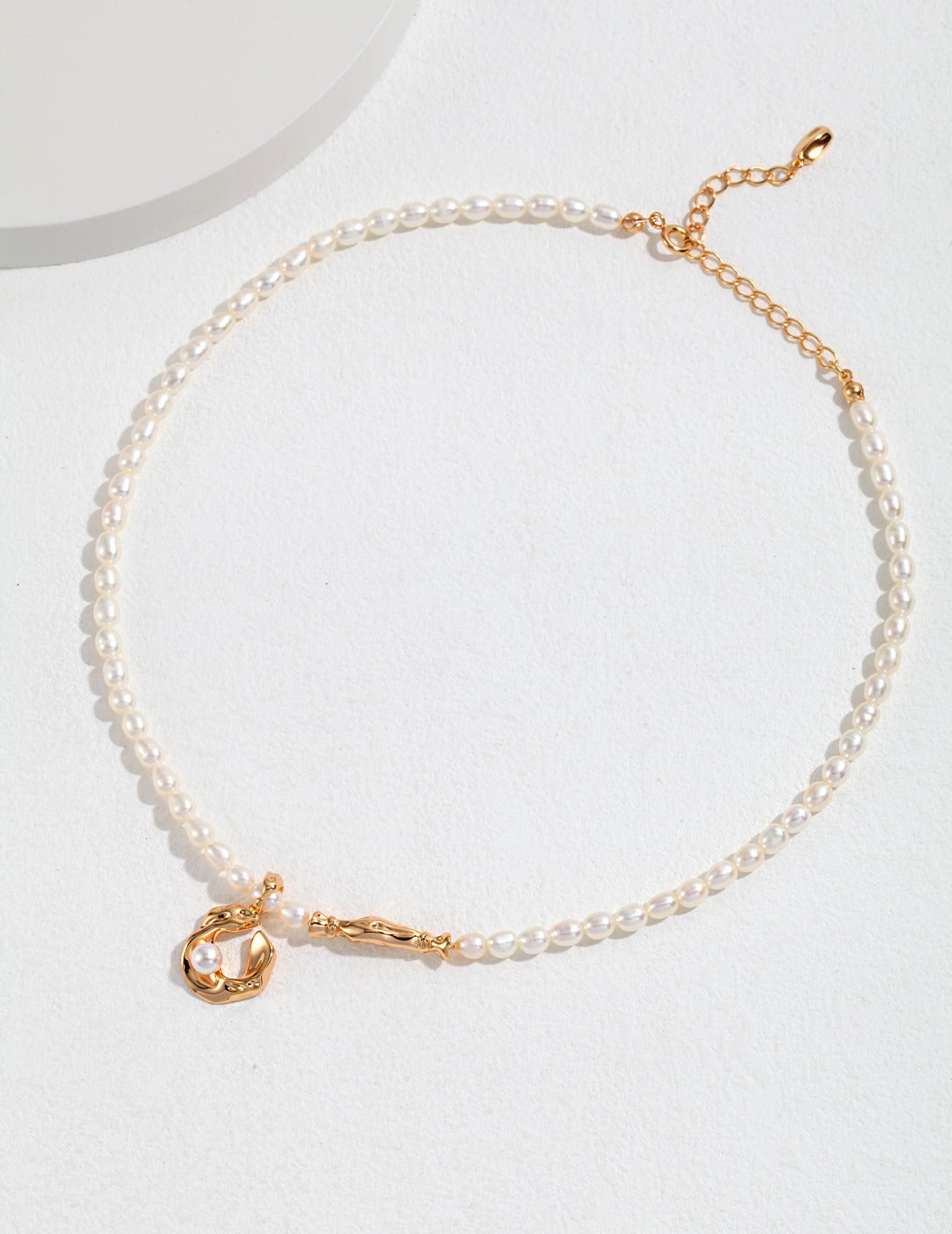 Minimalist Natural Freshwater Pearl Necklace-Gembea jewelry