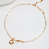 Minimalist Natural Freshwater Pearl Necklace-Gembea jewelry