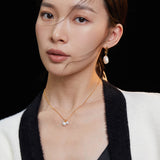 Irregular Baroque Pearl Drop Earrings-Gembea Jewelry